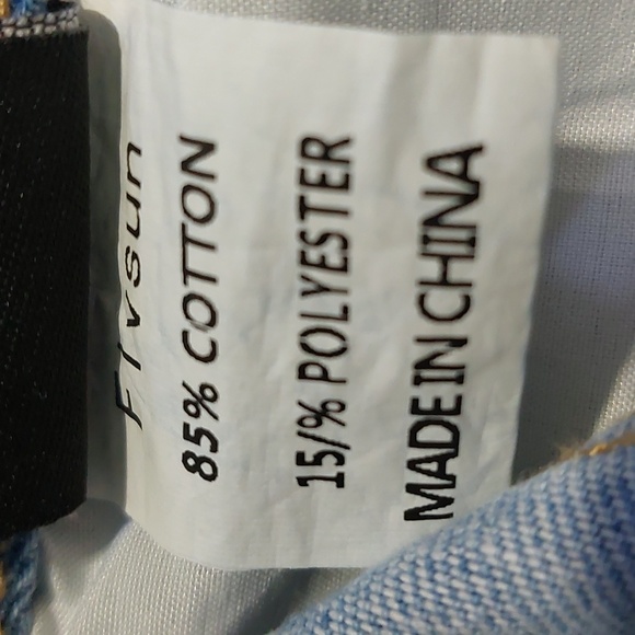 FLVSUN High Waist Jeans Cargo Flap Pocket Baggy - Picture 8 of 8